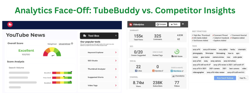 Analytics Face-Off: TubeBuddy vs. Competitor Insights

